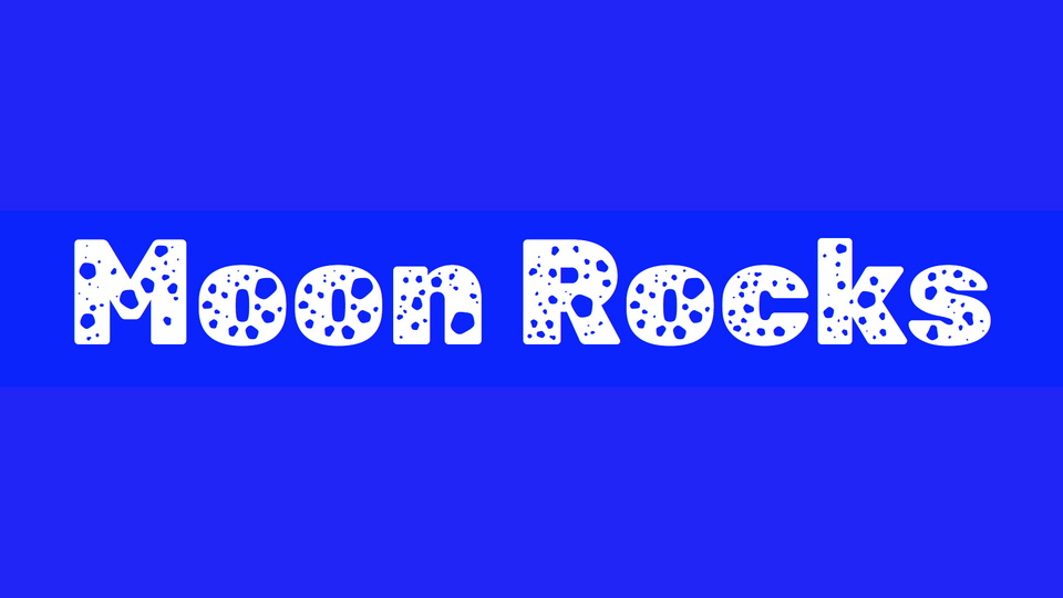 Przykład czcionki Rubik Moonrocks