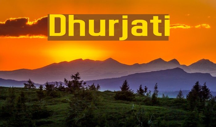 Przykład czcionki Dhurjati