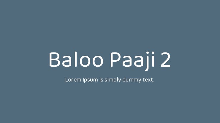 Przykład czcionki Baloo Paaji 2