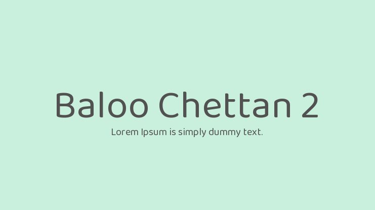 Przykład czcionki Baloo Chettan 2