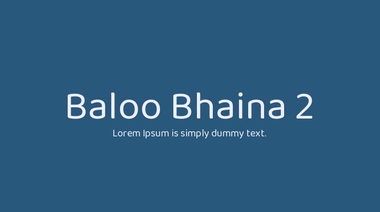 Przykład czcionki Baloo Bhaina 2