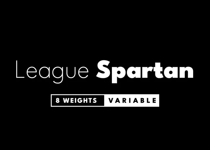 Przykład czcionki League Spartan Thin