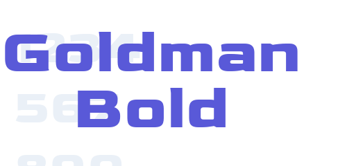 Przykład czcionki Goldman Bold