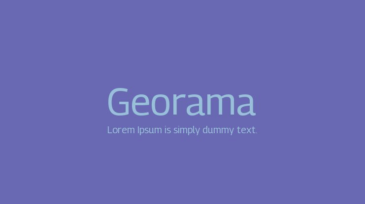 Przykład czcionki Georama