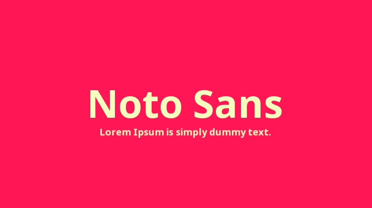 Przykład czcionki Noto Sans Display