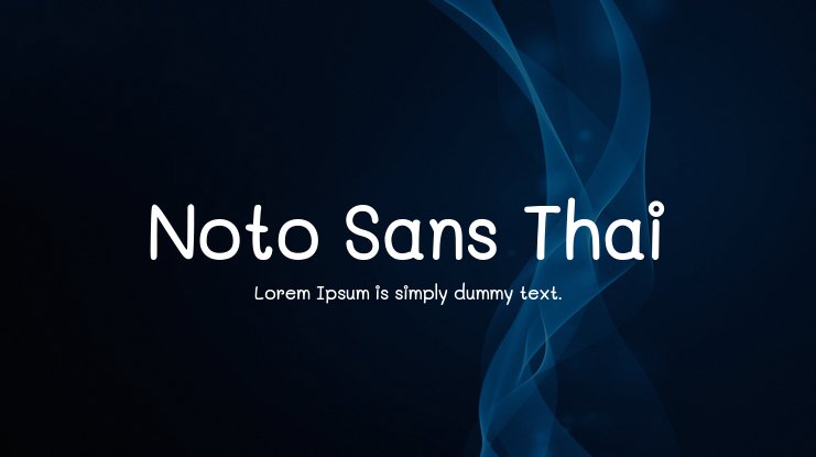 Przykład czcionki Noto Sans Thai
