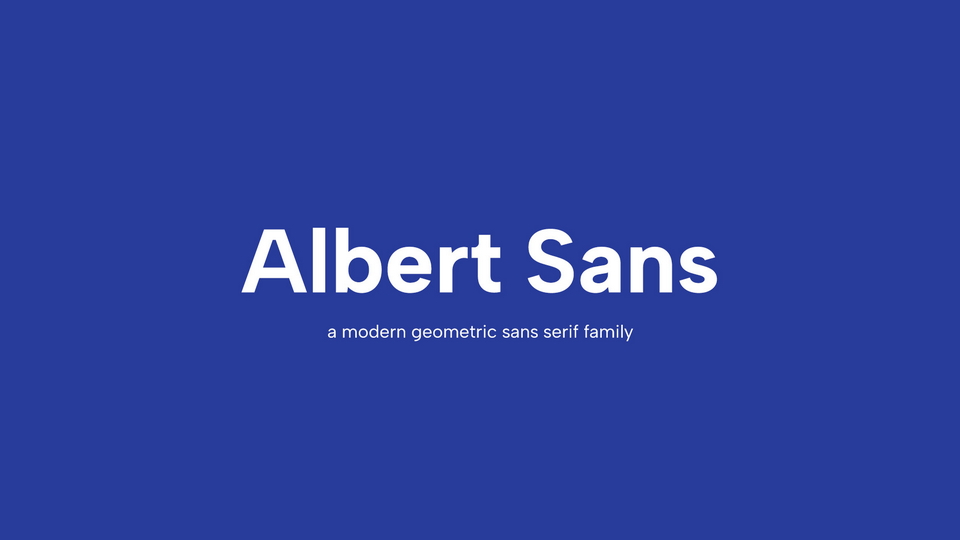 Przykład czcionki Albert Sans
