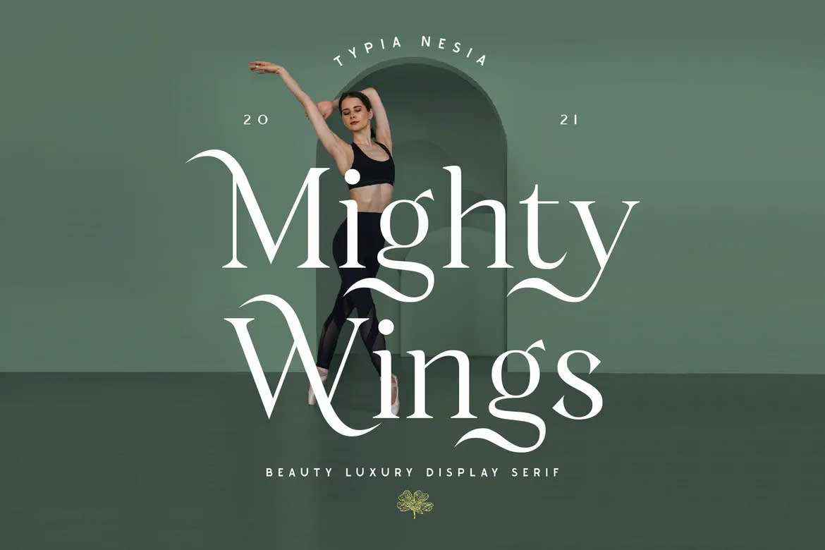 Przykład czcionki Mighty Wings Regular