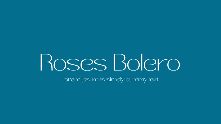 Przykład czcionki Roses Bolero