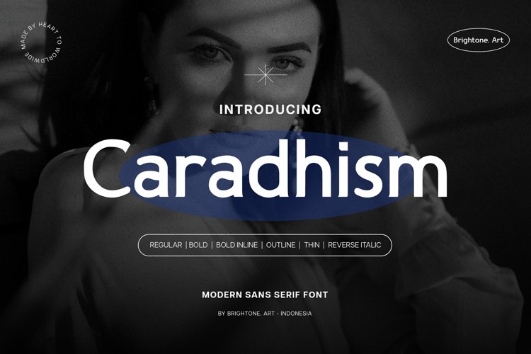 Przykład czcionki Caradhism Bold Inline