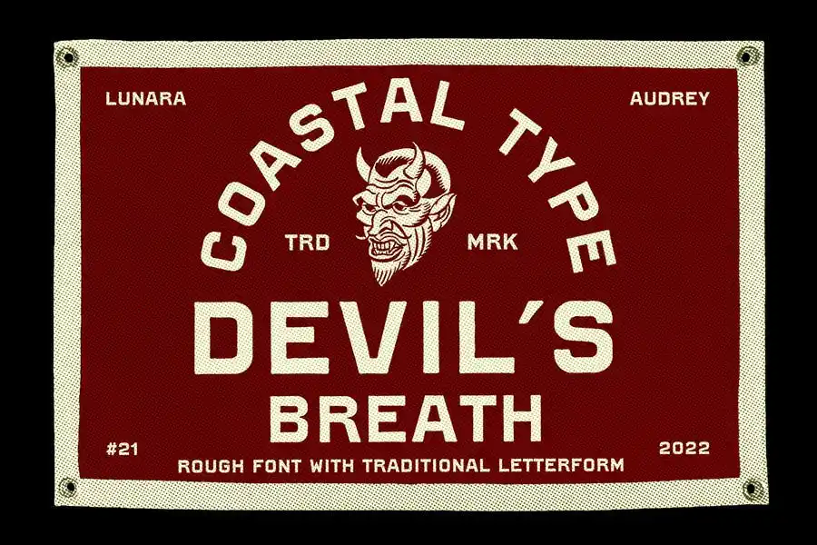 Przykład czcionki Devil's Breath