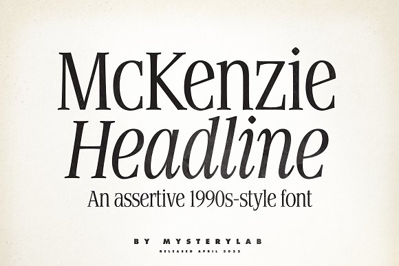 Przykład czcionki McKenzie Headline