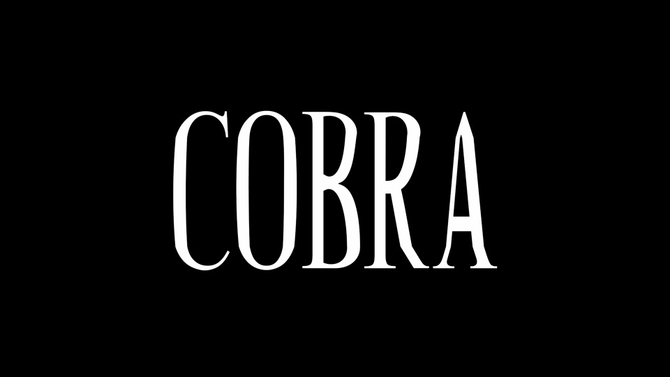 Przykład czcionki Cobra Regular