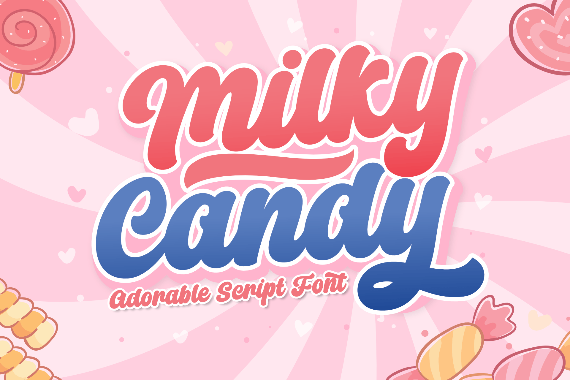 Przykład czcionki Milkly Candy