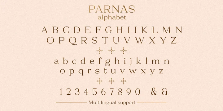 Przykład czcionki Parnas Serif