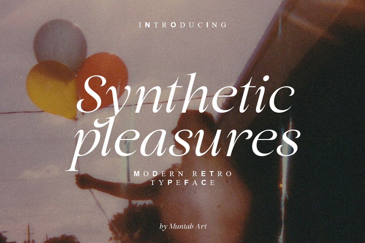 Przykład czcionki Synthetic Pleasures