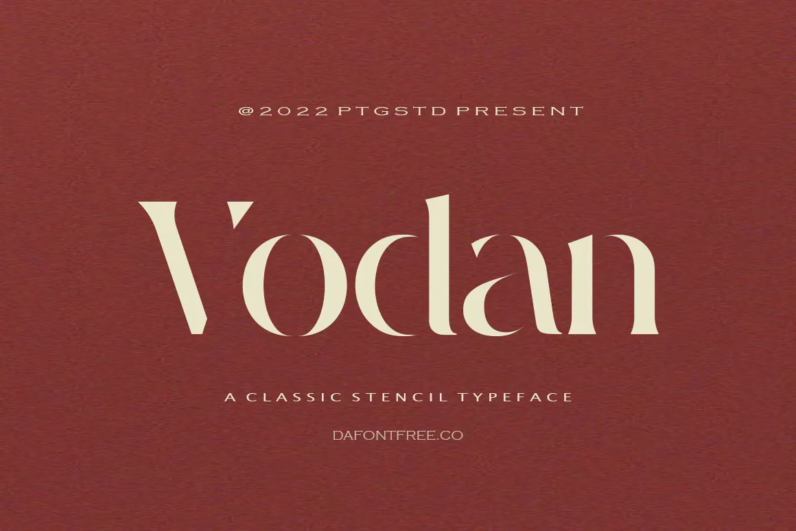 Przykład czcionki Vodan