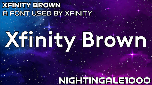 Przykład czcionki Xfinity Brown