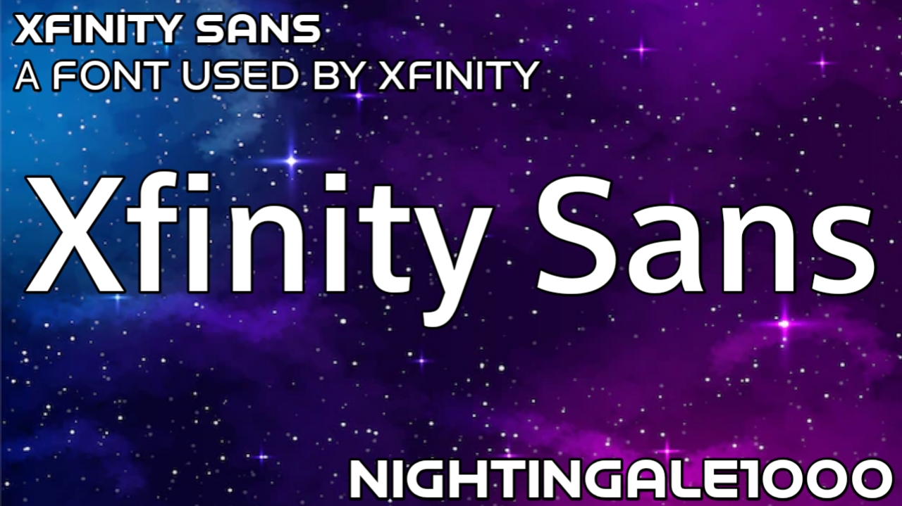 Przykład czcionki Xfinity Sans Extra Light