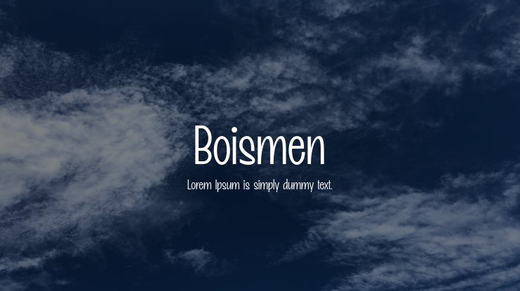 Przykład czcionki Boismen