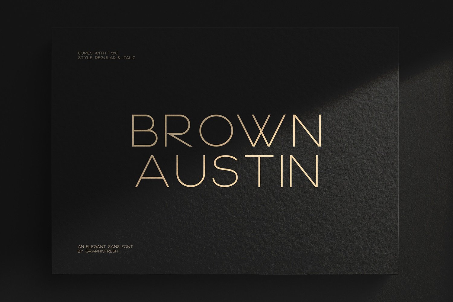 Przykład czcionki Brown Austin