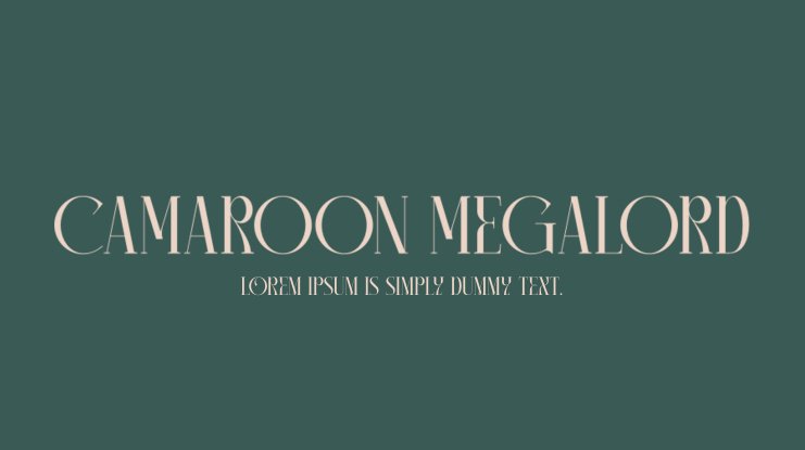 Przykład czcionki Camaroon Megalord Italic