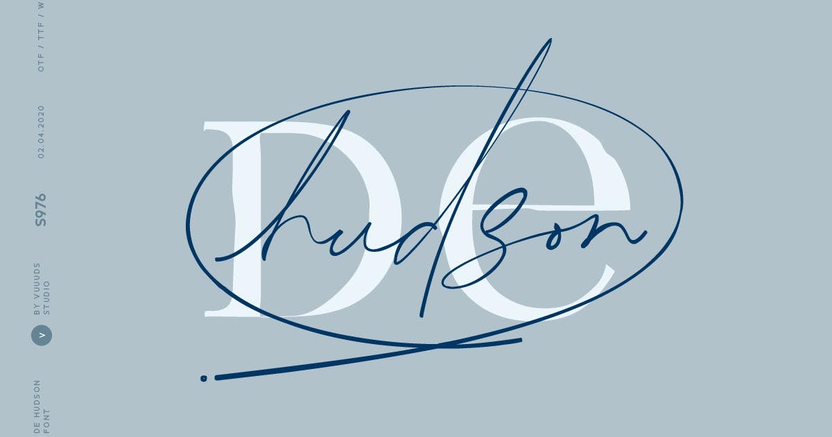 Przykład czcionki De Hudson Serif