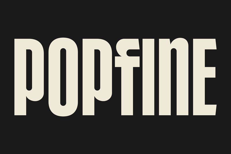 Przykład czcionki Popfine