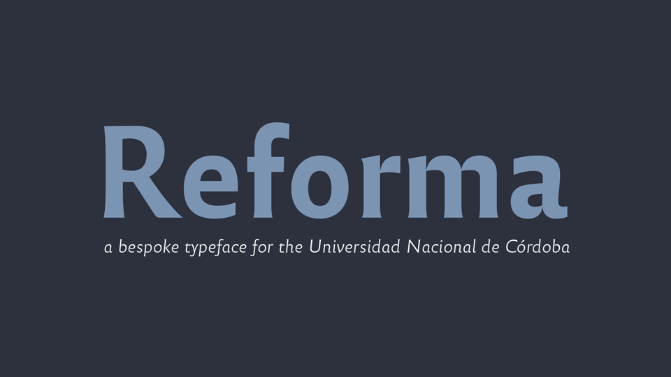 Przykład czcionki Reforma