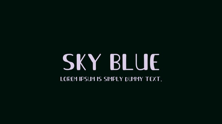 Przykład czcionki Blue Sky Standard Bold Italic