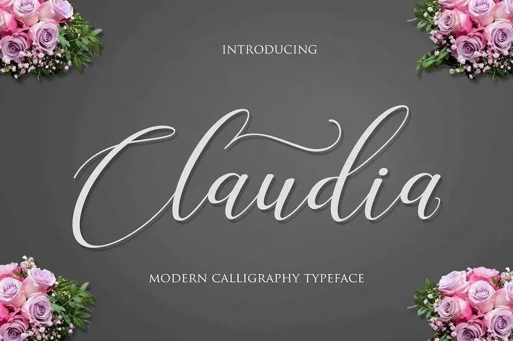 Przykład czcionki Claudia Regular