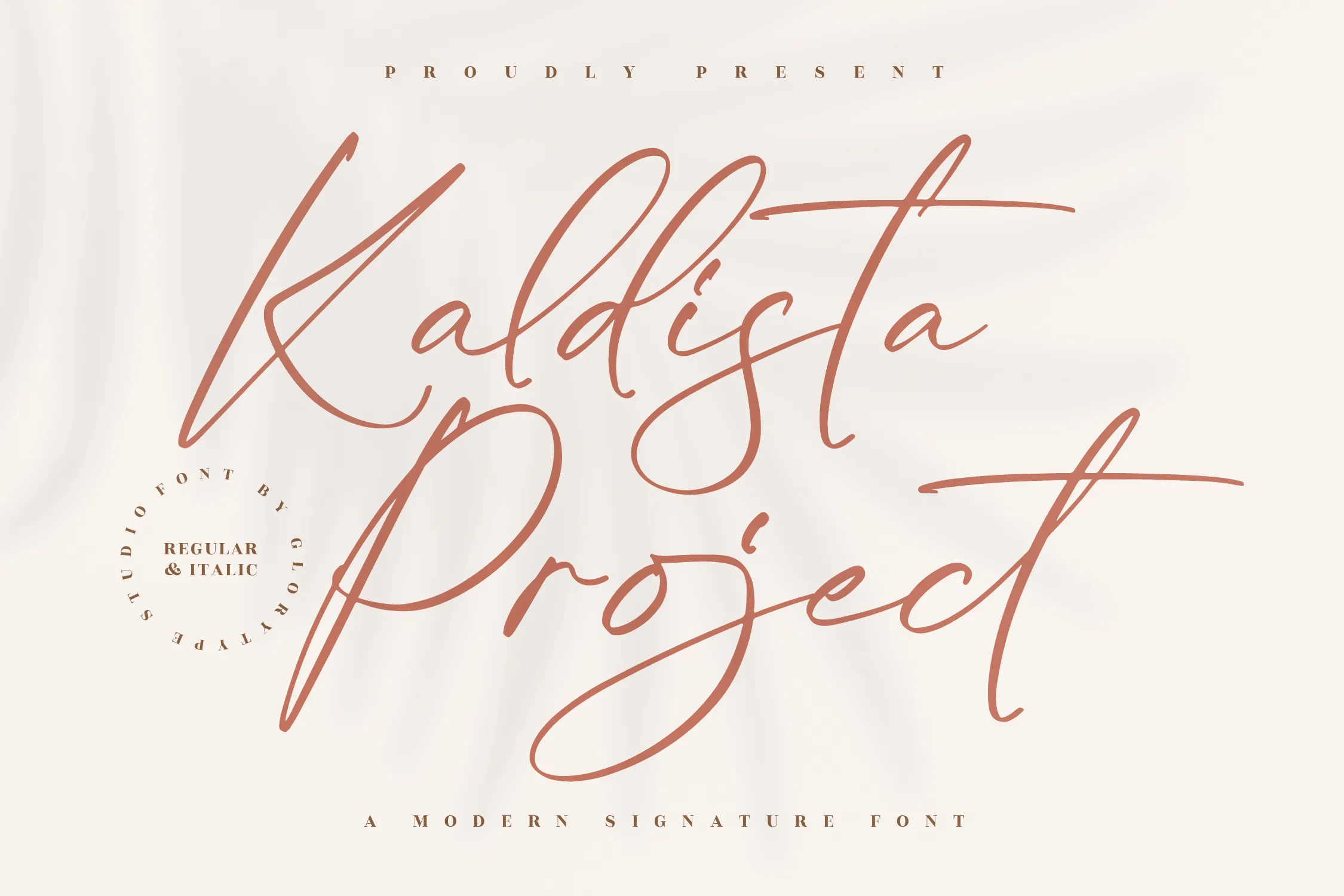 Przykład czcionki Kaldista Project Italic