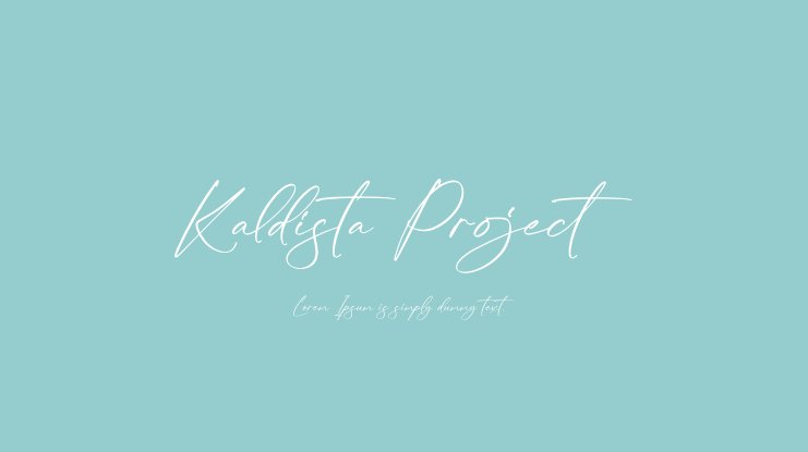 Przykład czcionki Kaldista Project