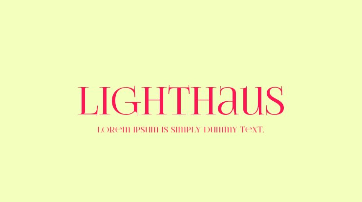 Przykład czcionki Lighthaus Regular