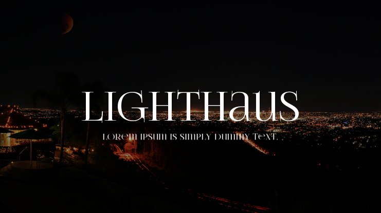 Przykład czcionki Lighthaus