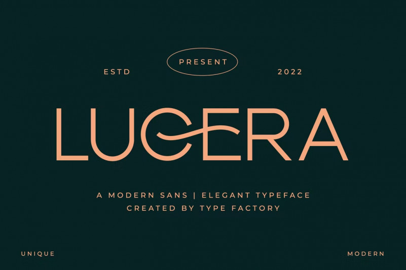 Przykład czcionki Lucera Regular