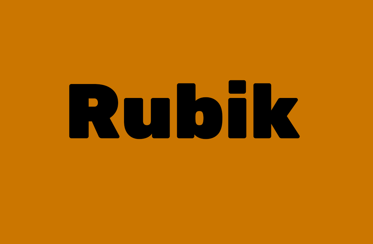 Przykład czcionki Rubik Dirt Regular