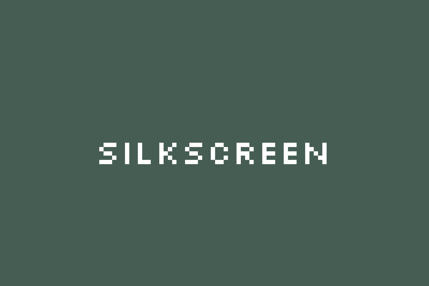 Przykład czcionki Silkscreen Bold