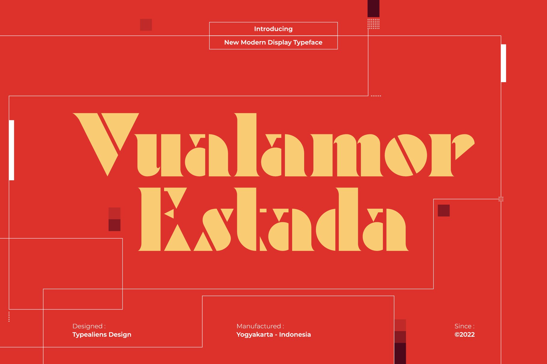 Przykład czcionki Vualamor Estada