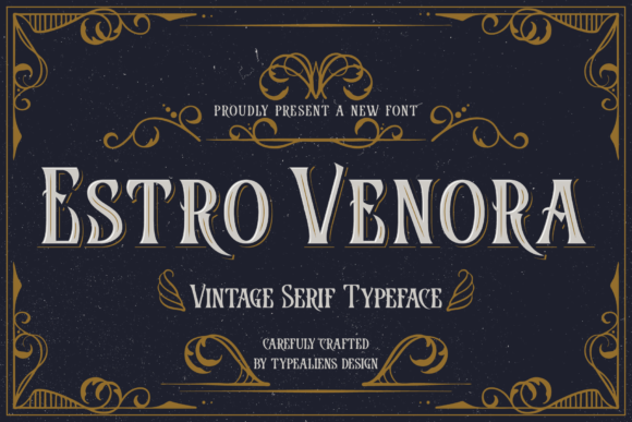 Przykład czcionki Estro Venora