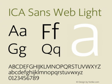 Przykład czcionki ICA Sans Web
