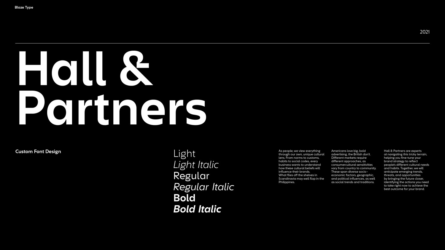 Przykład czcionki Hall and Partners Bold Italic