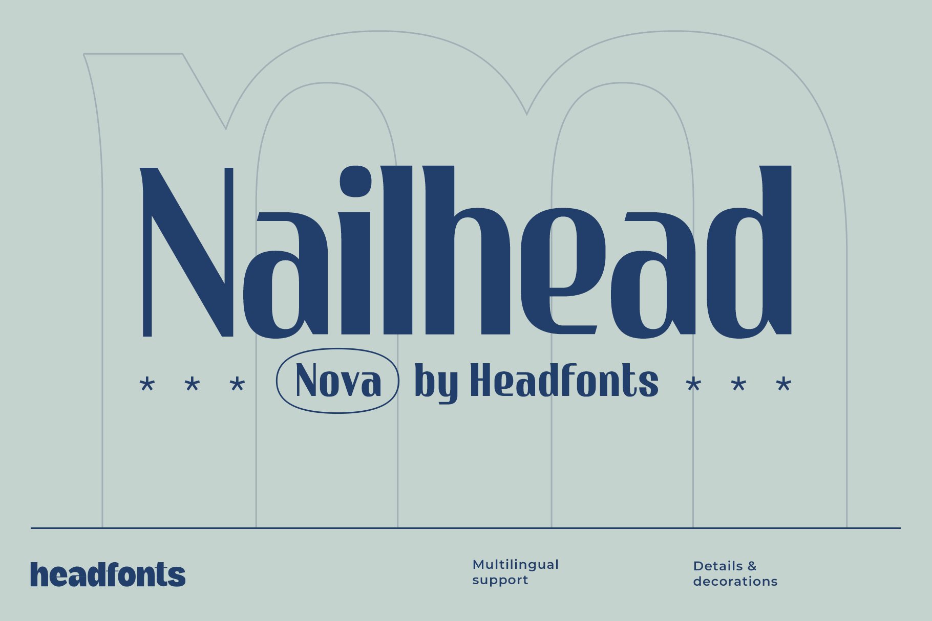 Przykład czcionki Nailhead Nova