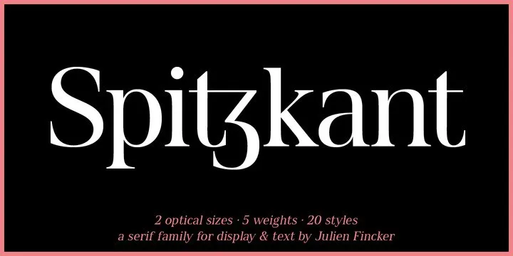 Przykład czcionki Spitzkant Head Text Light Oblique