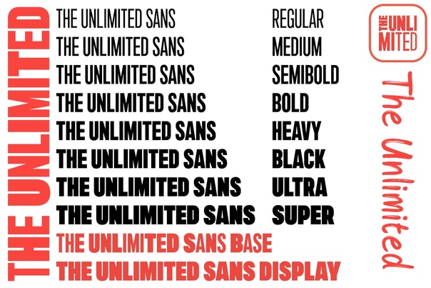 Przykład czcionki The Unlimited Sans