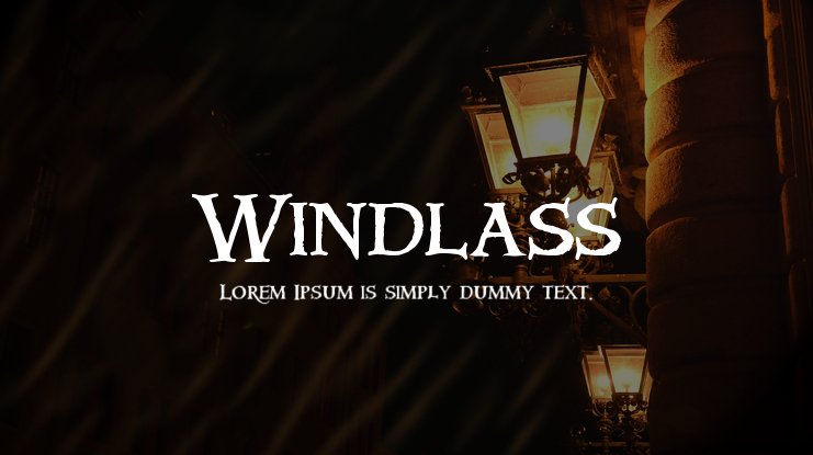 Przykład czcionki Windlass Extended