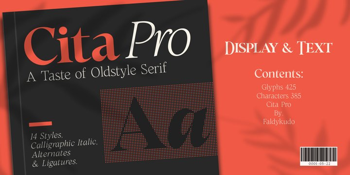 Przykład czcionki Cita Pro SemiBold Italic