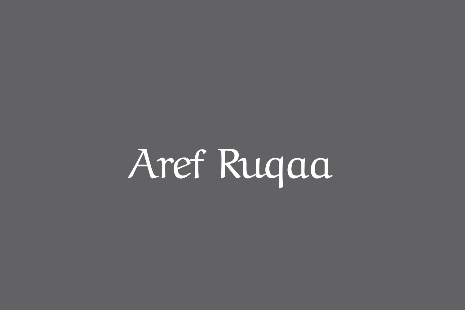 Przykład czcionki Aref Ruqaa Ink Regular