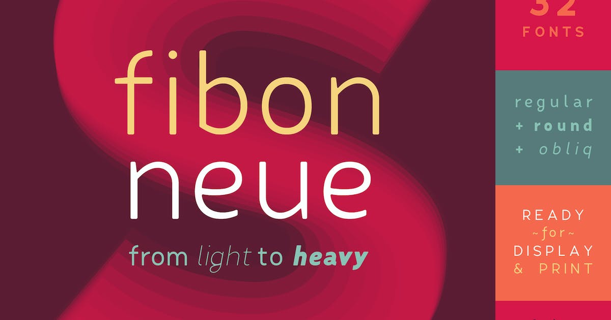 Przykład czcionki Fibon Neue Light