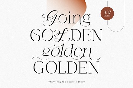 Przykład czcionki Going Golden Italic